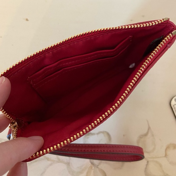 Coach red and brown wristlet. - Picture 3 of 3